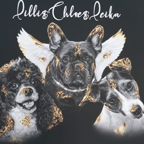 Customer photo review of Gold Pawtrait