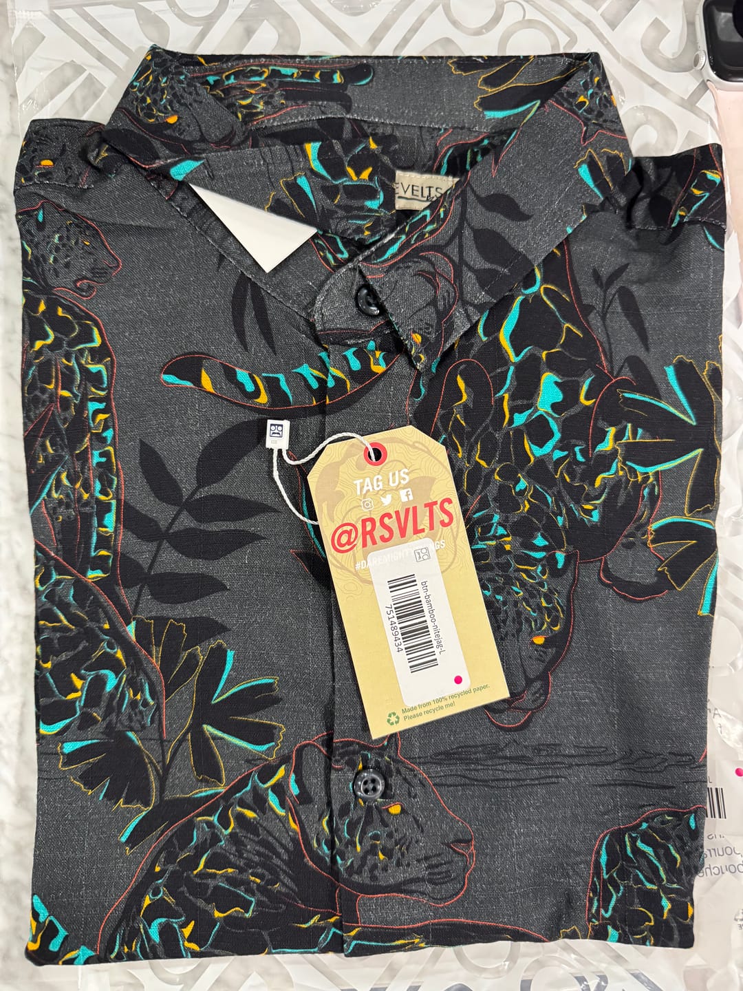 Customer photo review of Jag Noir – Bamboo Short Sleeve Shirt