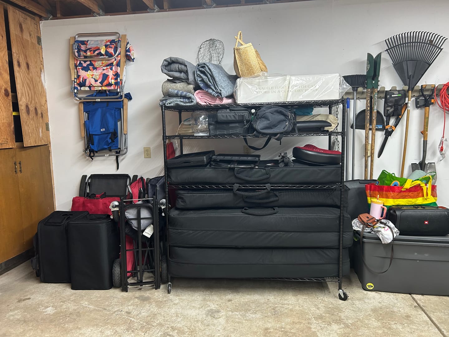 Customer photo review of Reibii 60" W x 24" D Wire Storage Shelves, Rolling heavy duty shelves, Adjustable Metal Shelves Load 2878 lbs,Storage Shelves for Garage Closet Pantry Basement