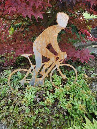 Customer photo review of Gartenstecker Radfahrer