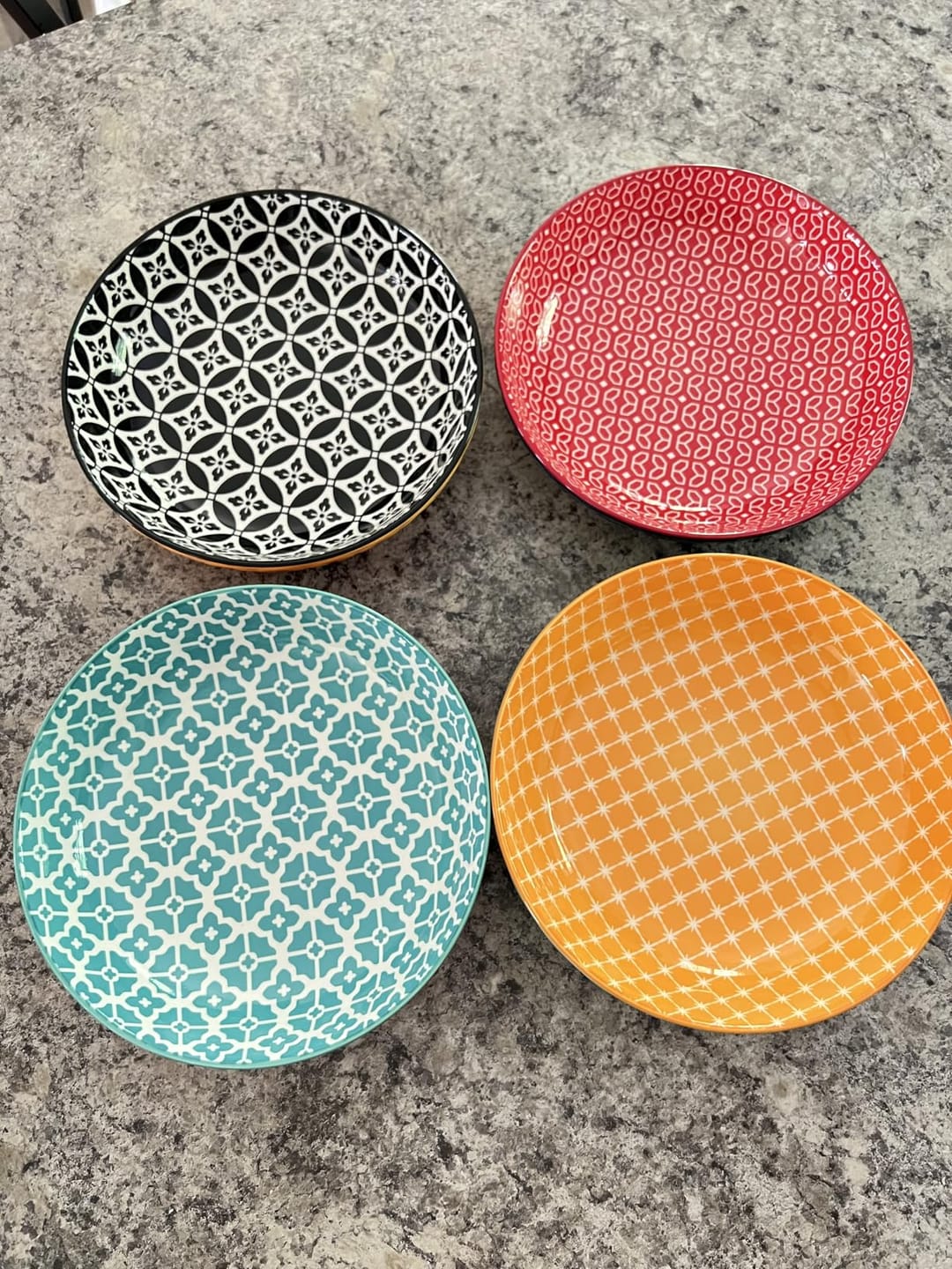 Customer photo review of Mosaian Pasta Bowls - Set of 4