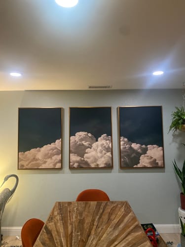Customer photo review of Vintage Billowing Clouds Set of 3 Prints