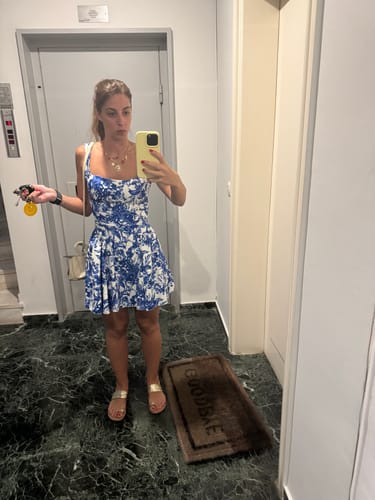 Customer photo review of Mini φόρεμα blue printed
