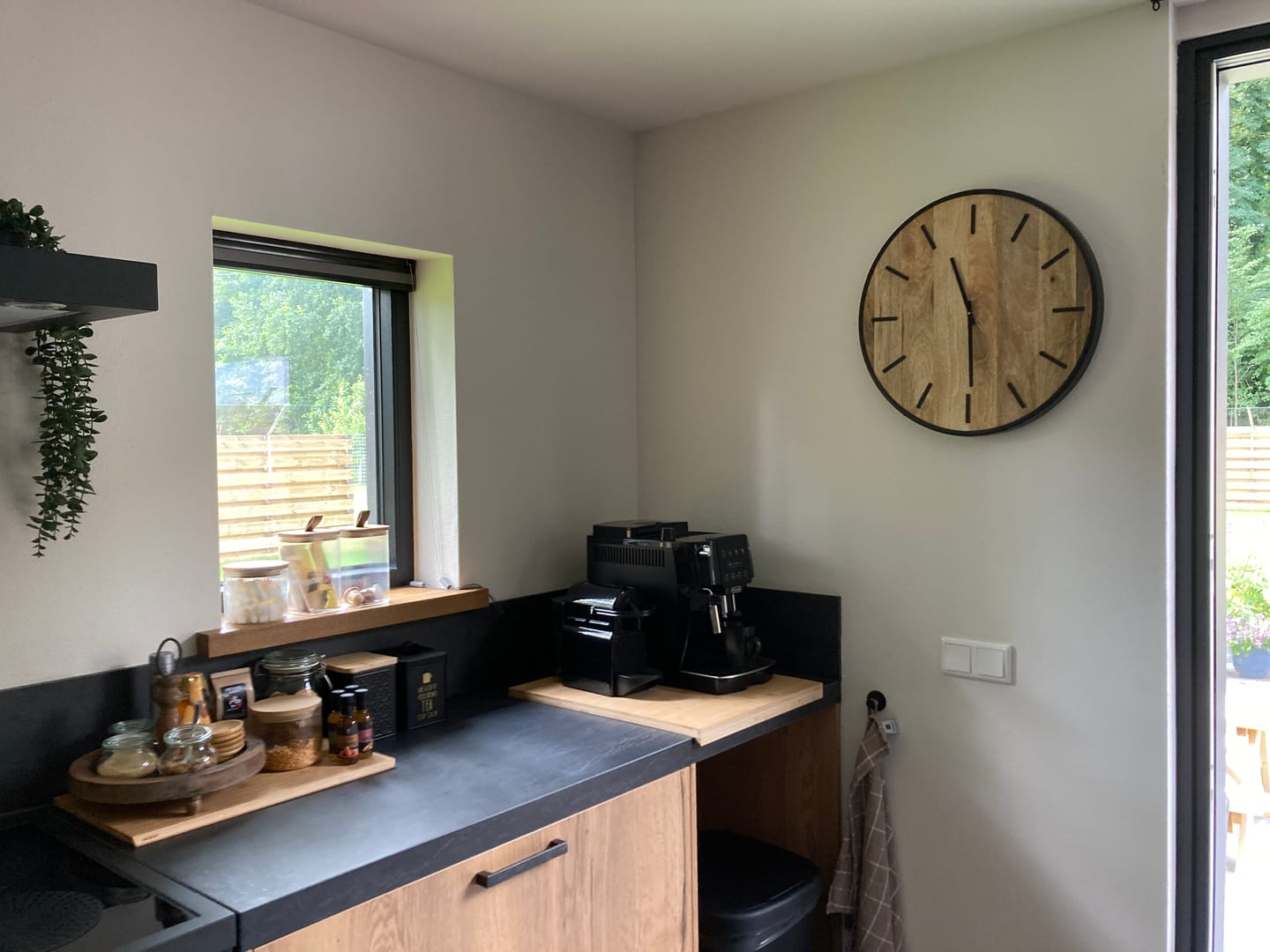 Customer photo review of Klok Wandklok industrieel | Mangohout Staal | ø 50cm / ø 41cm