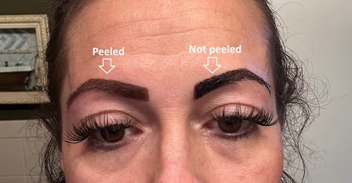 Customer photo review of Tattoo Eyebrow Stain - Peel & Go (50% OFF)