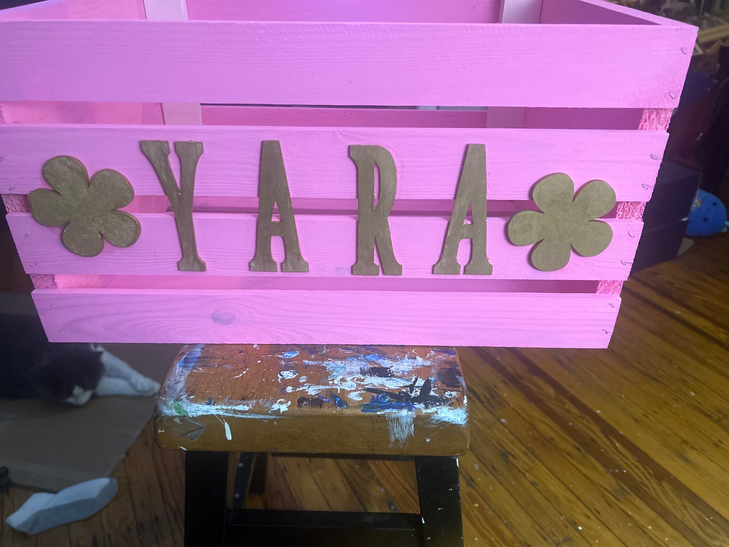 Customer photo review of Unfinished Wood Flower Shape - Spring - Craft - up to 46" DIY