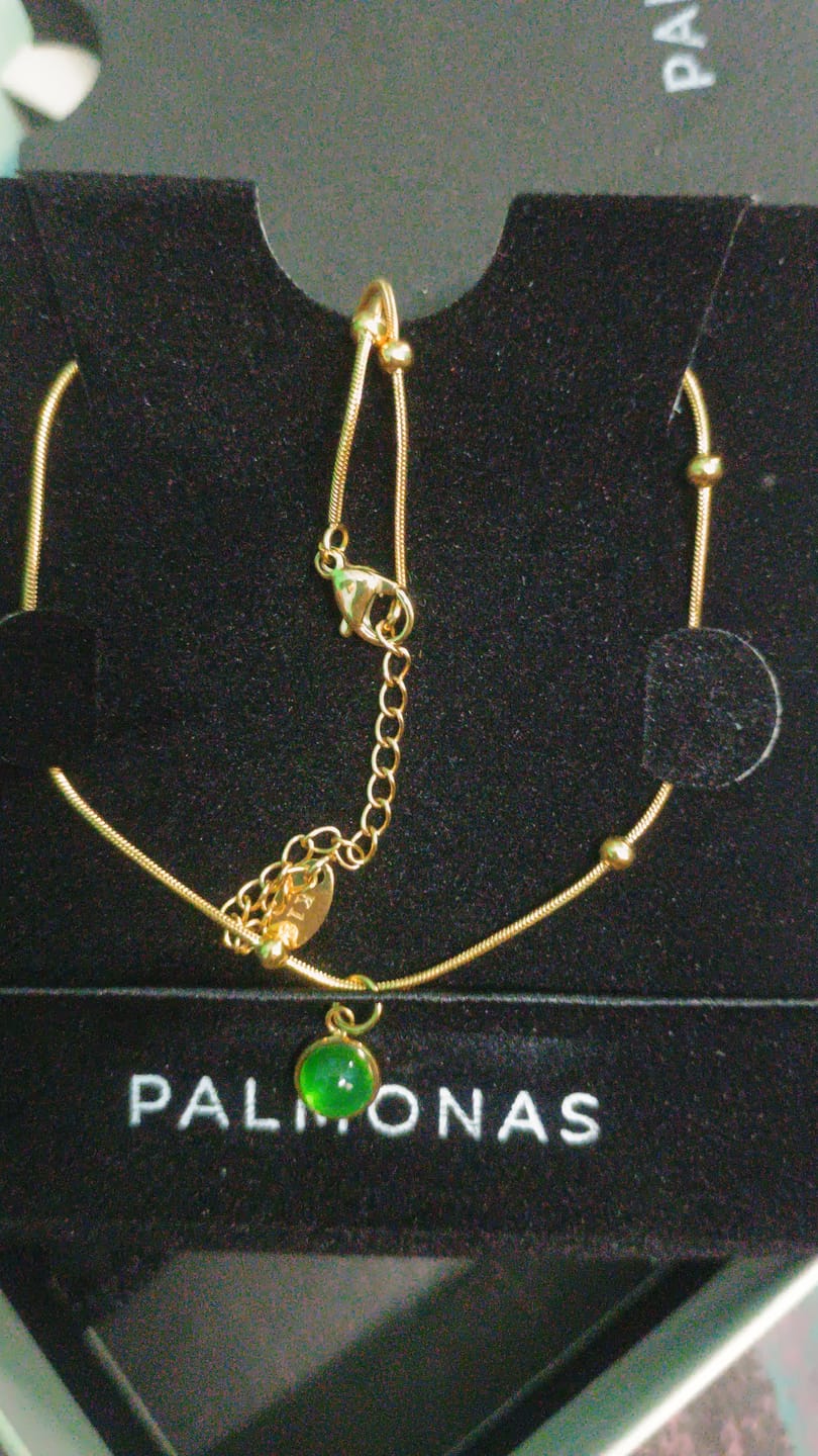 Customer photo review of Emerald Glow Pendant