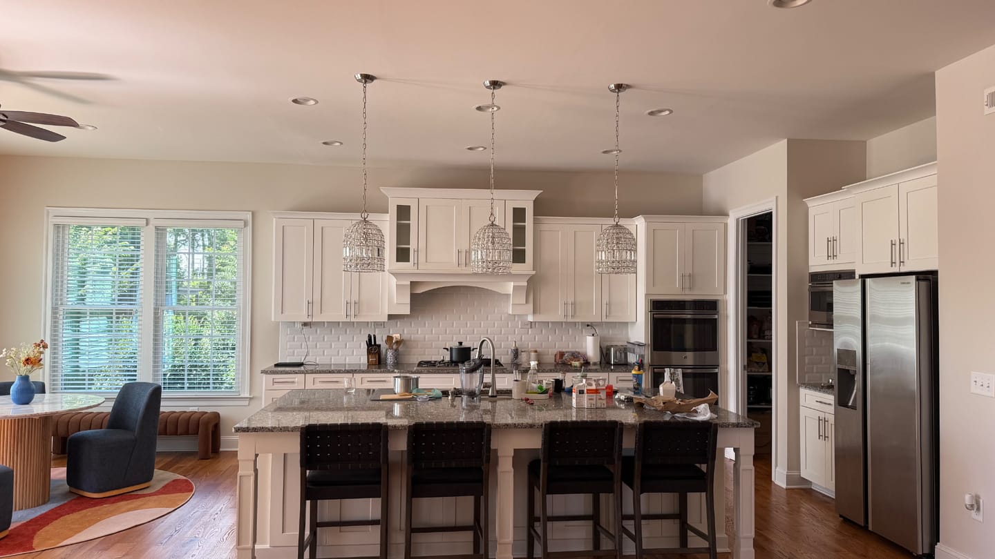 Customer photo review of French Antique Brass Crystal Cage Chandelier