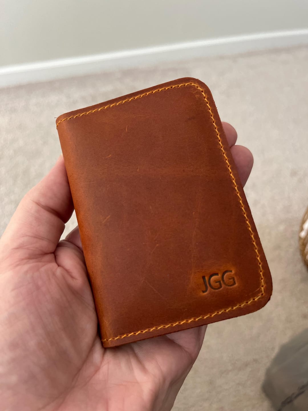 Customer photo review of Slim Leather Card Holder Front Pocket Wallet