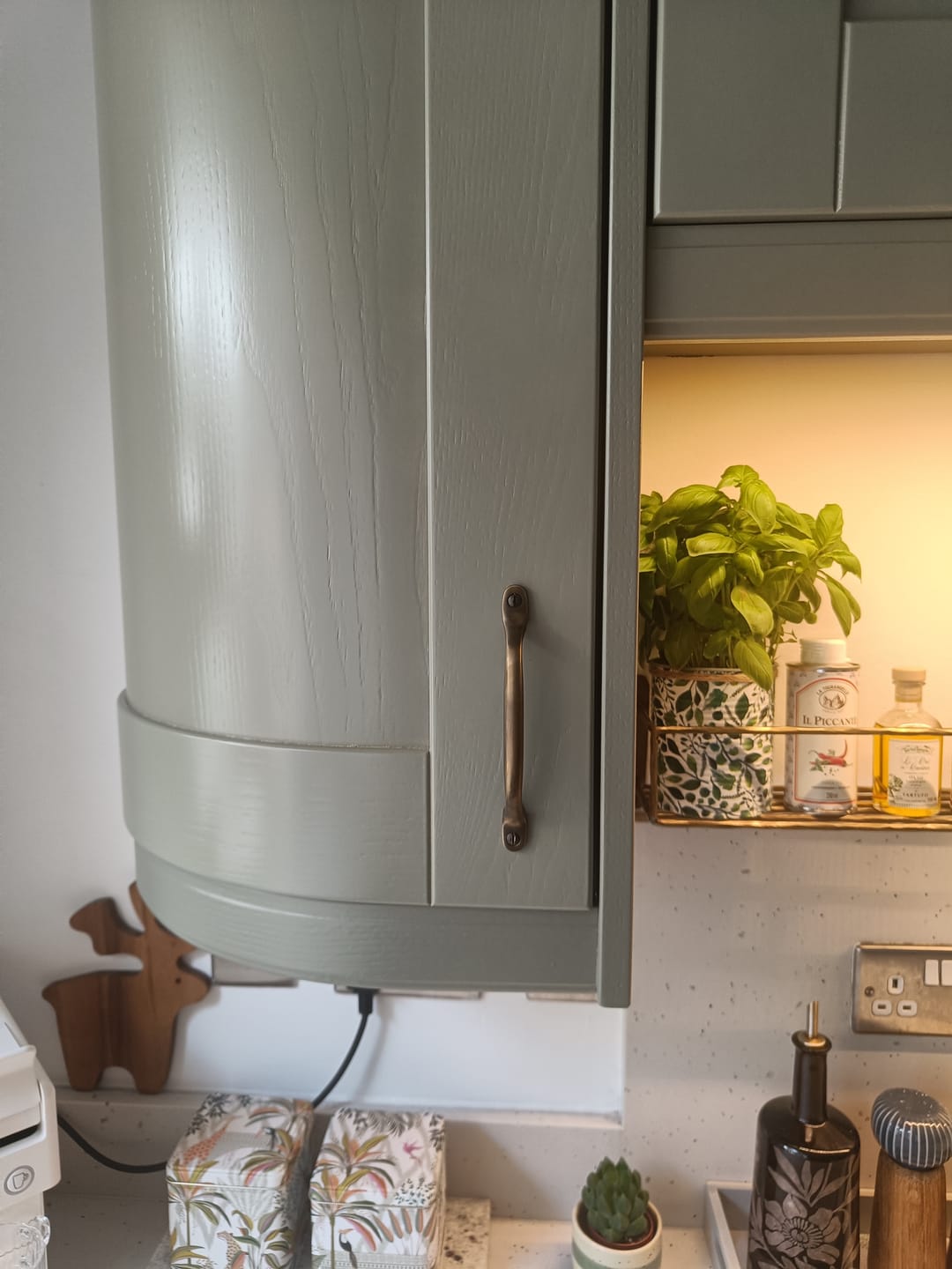 Customer photo review of Classic Aged Brass Cupboard Handles