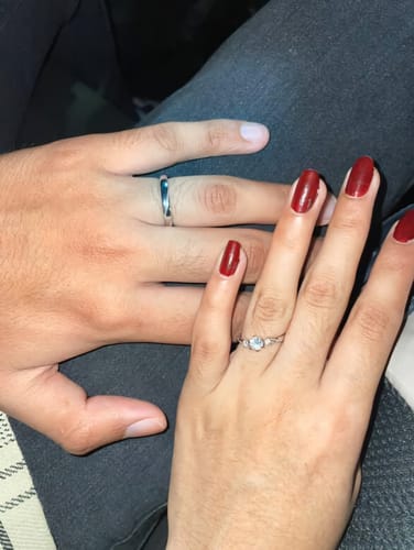 Customer photo review of Anillo Ajustable Pareja Love Promise Plata 925