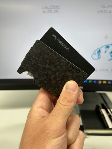 Customer photo review of SPOTMINDERS. Tracking card