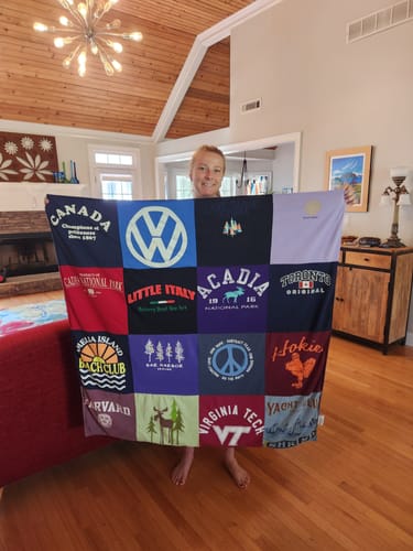 Customer photo review of Classic T-Shirt Blanket