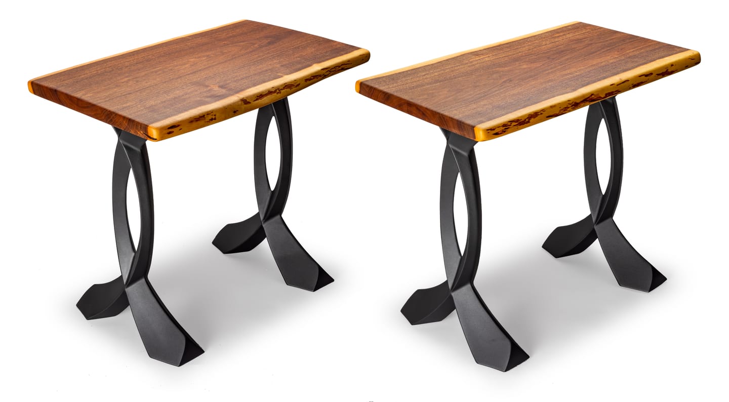 Customer photo review of End Table Legs 219 Curva 20H Mid-Century Modern Style
