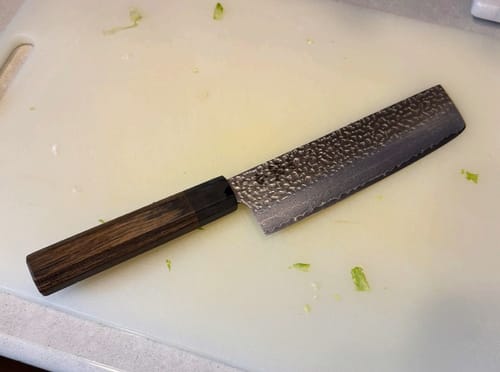 Customer photo review of Ittetsu Tafu Nakiri 170 mm