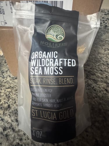 Customer photo review of Raw St Lucia Gold Sea Moss