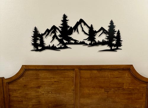 Customer photo review of Evergreen Peaks Wall Art