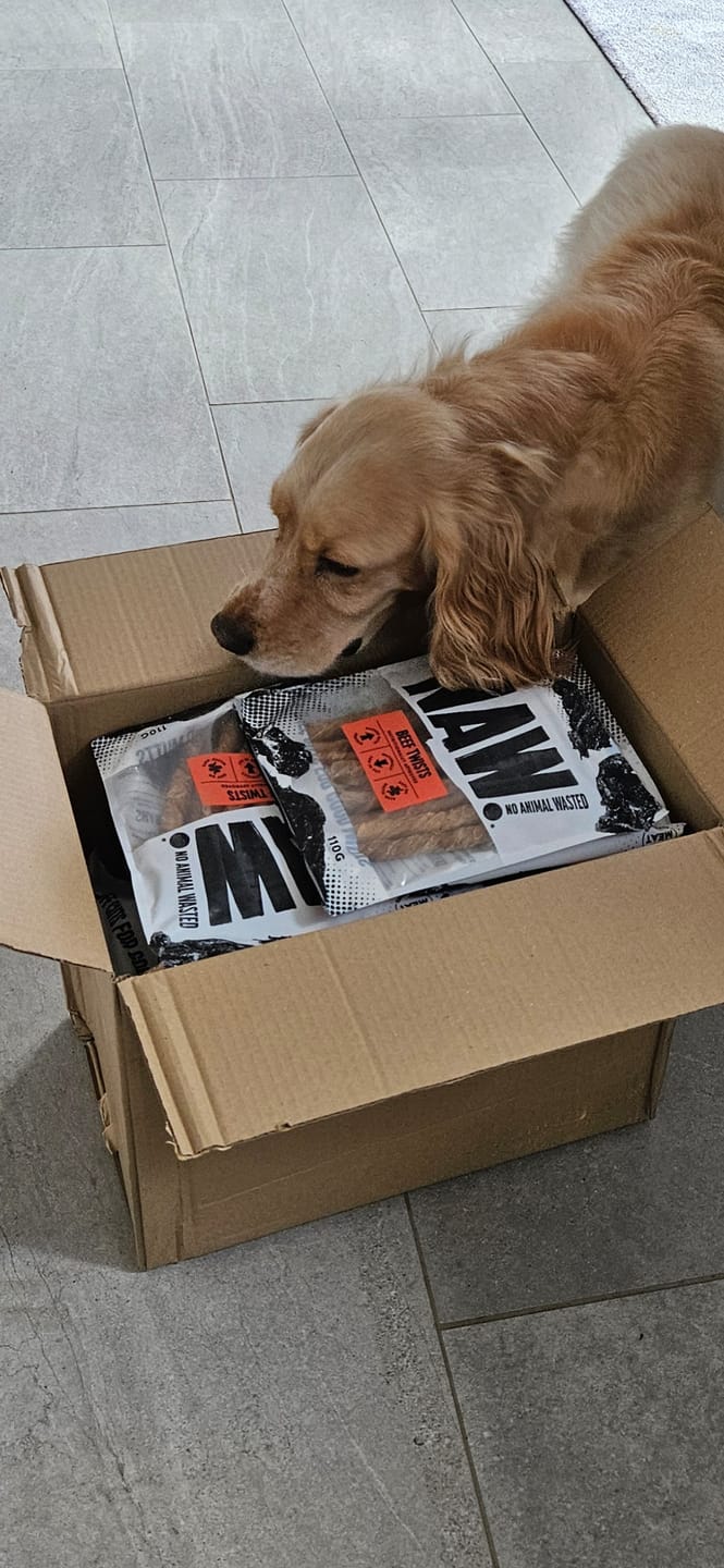 Customer photo review of Beef Bladder Twists (110g | 5x110g)