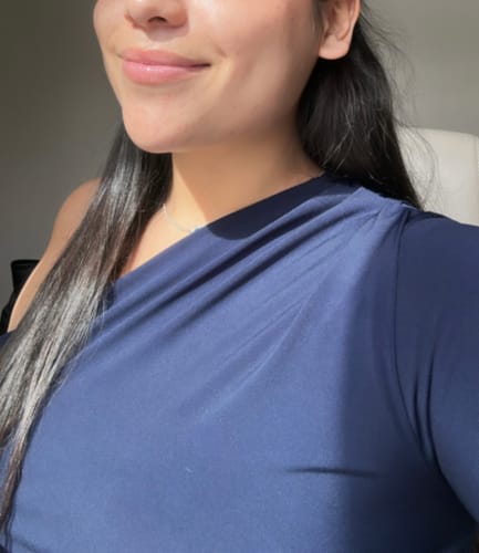 Customer photo review of TOP MILA AZUL MARINO