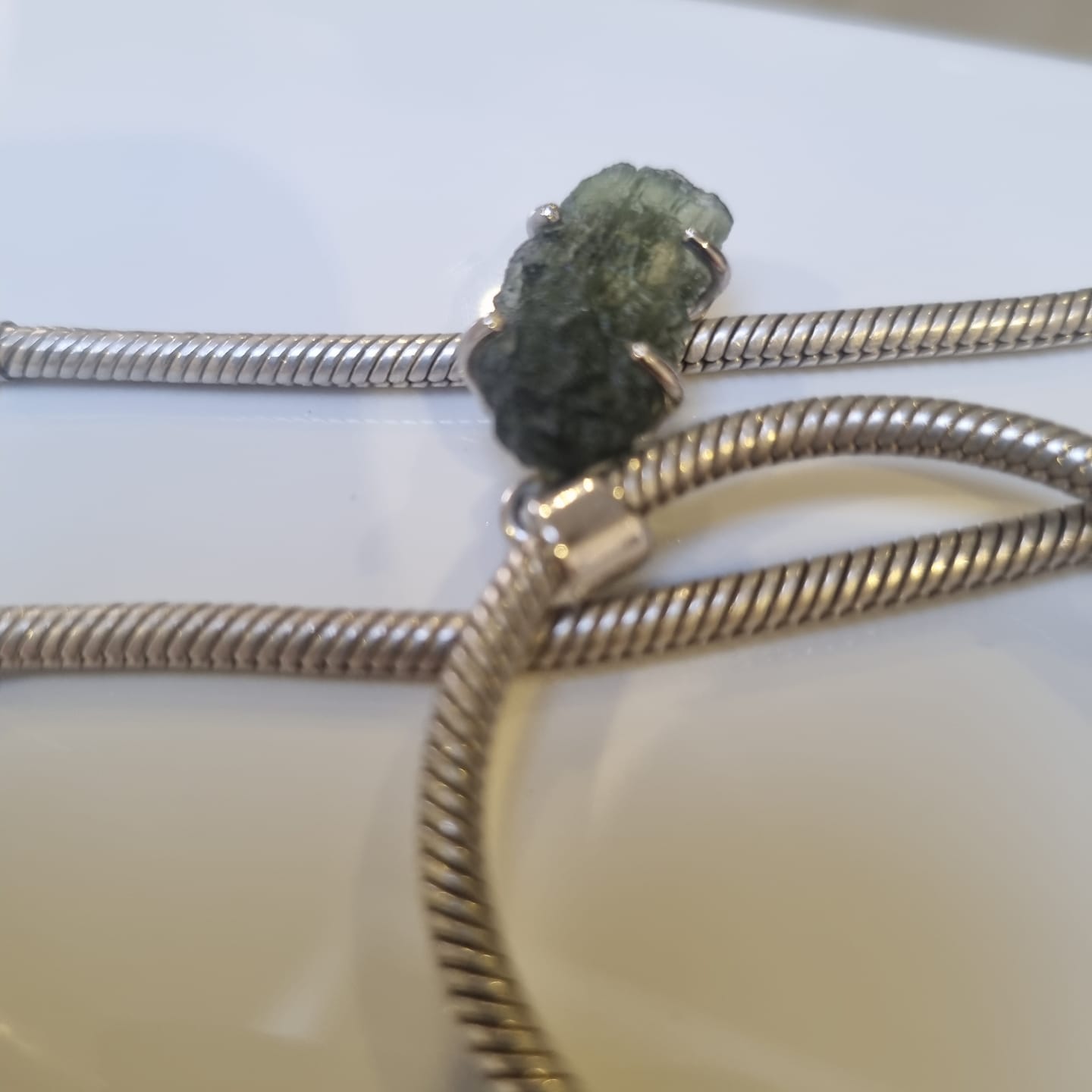 Customer photo review of Moldavite - Necklace pendant - Rough