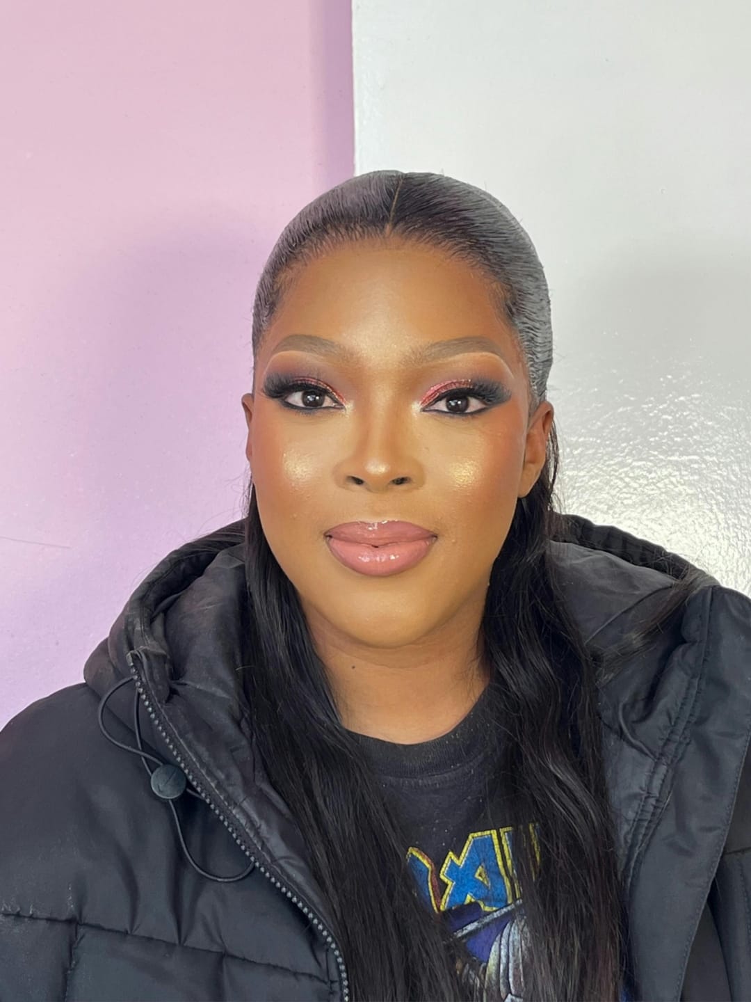 Customer photo review of HD Full Lace Frontal Straight Wig