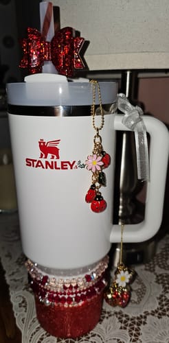 Customer photo review of Red Ladybugs Charm - Tumbler Handle Charm