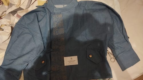 Customer photo review of Walking After Midnight 午夜行走 Modernized Daily Cotton Tang Song Pantsuit Set