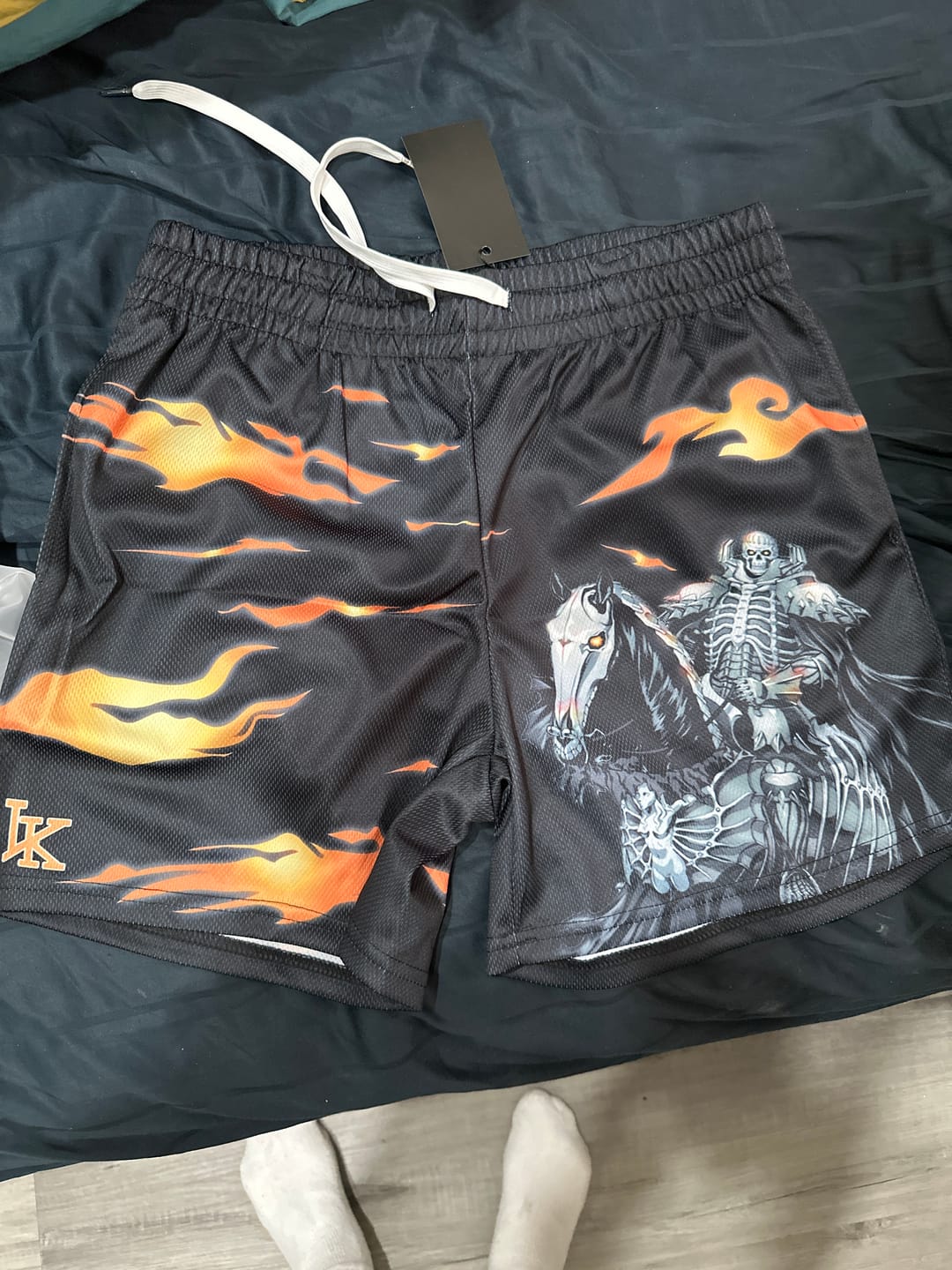 Customer photo review of The Skull Warrior Shorts