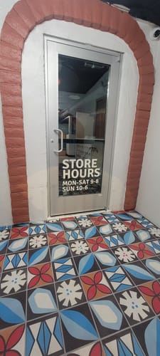 Tapa Flame Montage 8 Square Cement Tiles by Shag