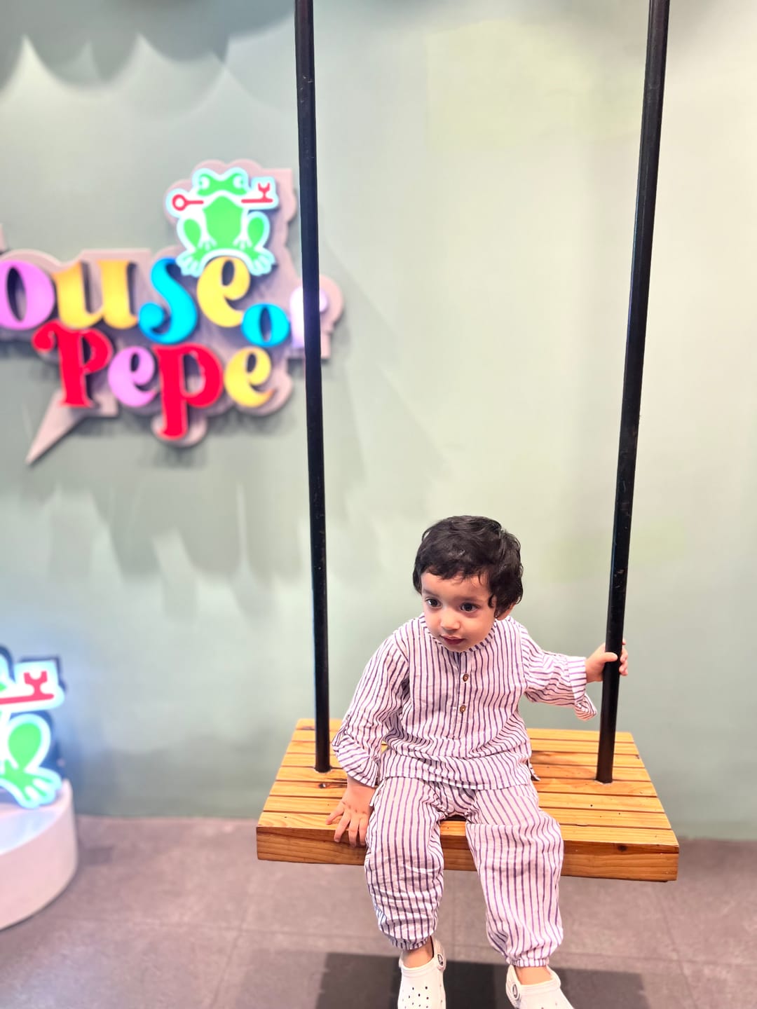 Customer photo review of Purple Cotton Kurta Pyjama Set for Kids