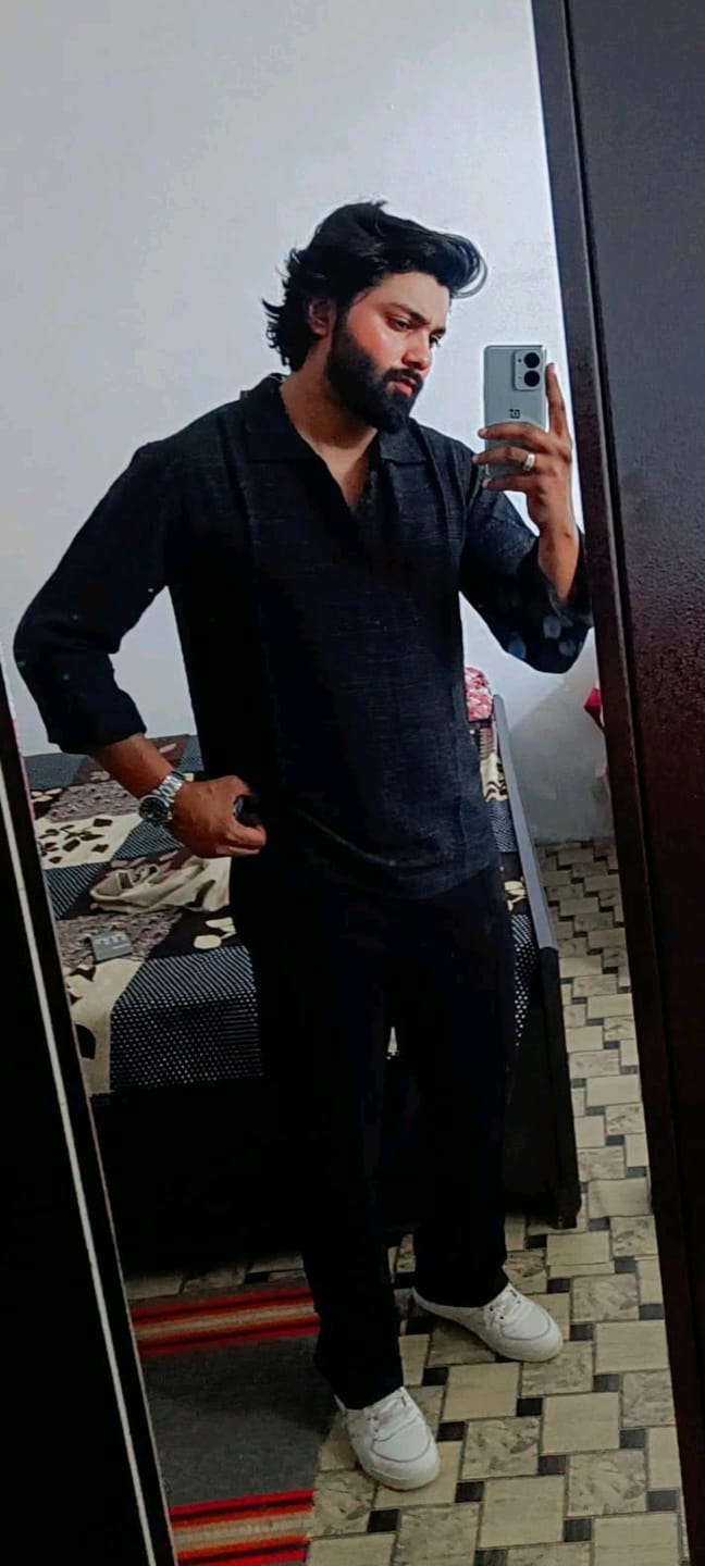 Customer photo review of Black Kurta Style Regular Fit Full Sleeves Shirt