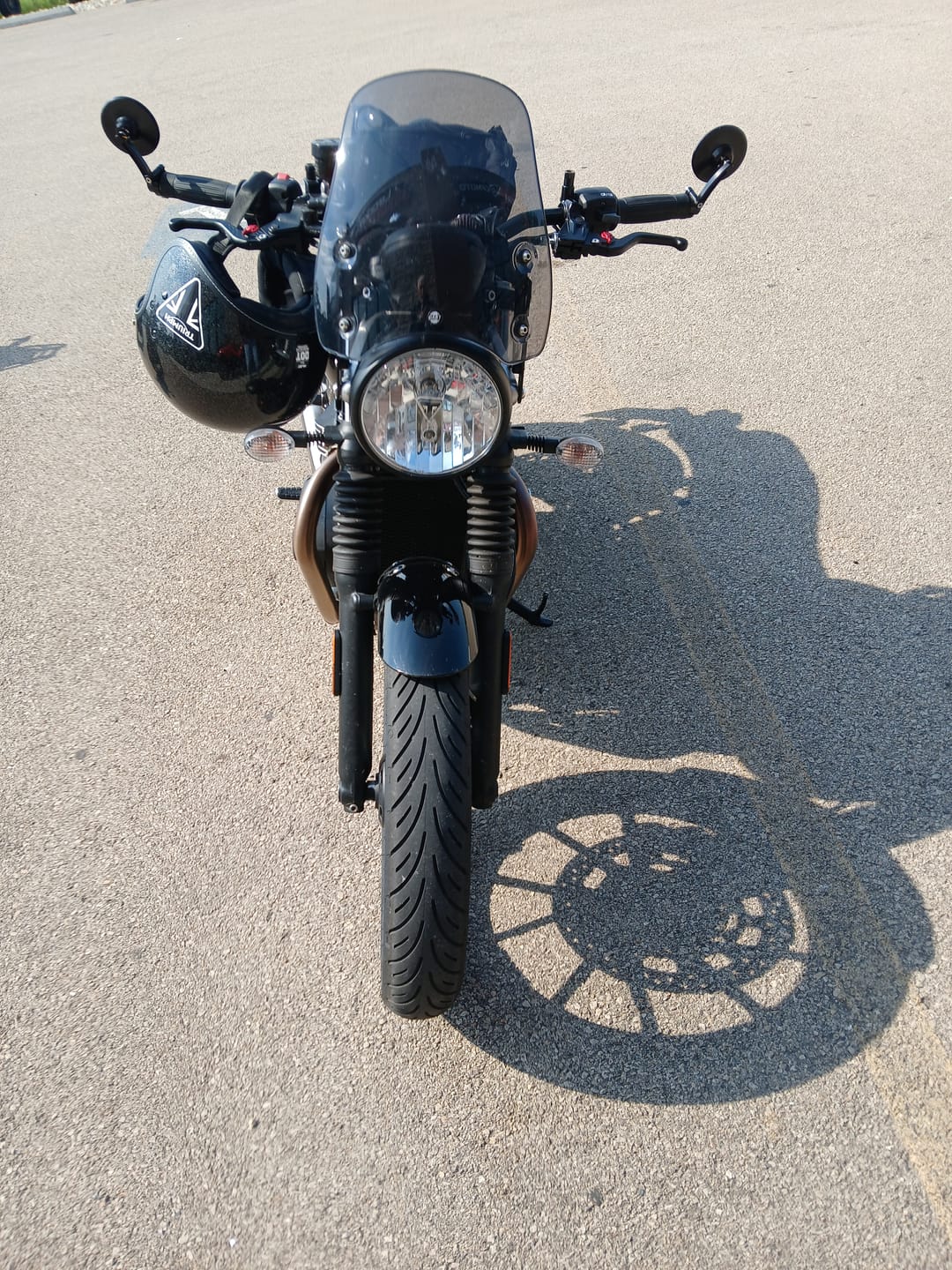 Customer photo review of Brogue Moto 3" Convex Classic Bar-End Mirror – Fits 1" & 7/8" Handlebars
