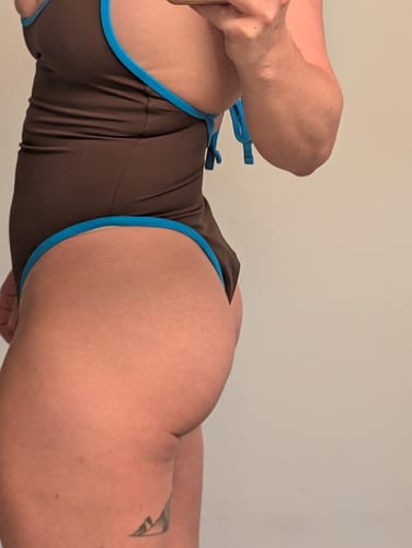 Customer photo review of Round Neck Swimsuit (Mocha)