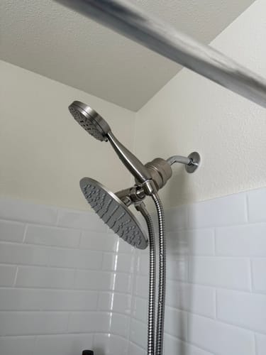 Customer photo review of 3-Spray Dual Shower Head with Adjustable Shower Arm