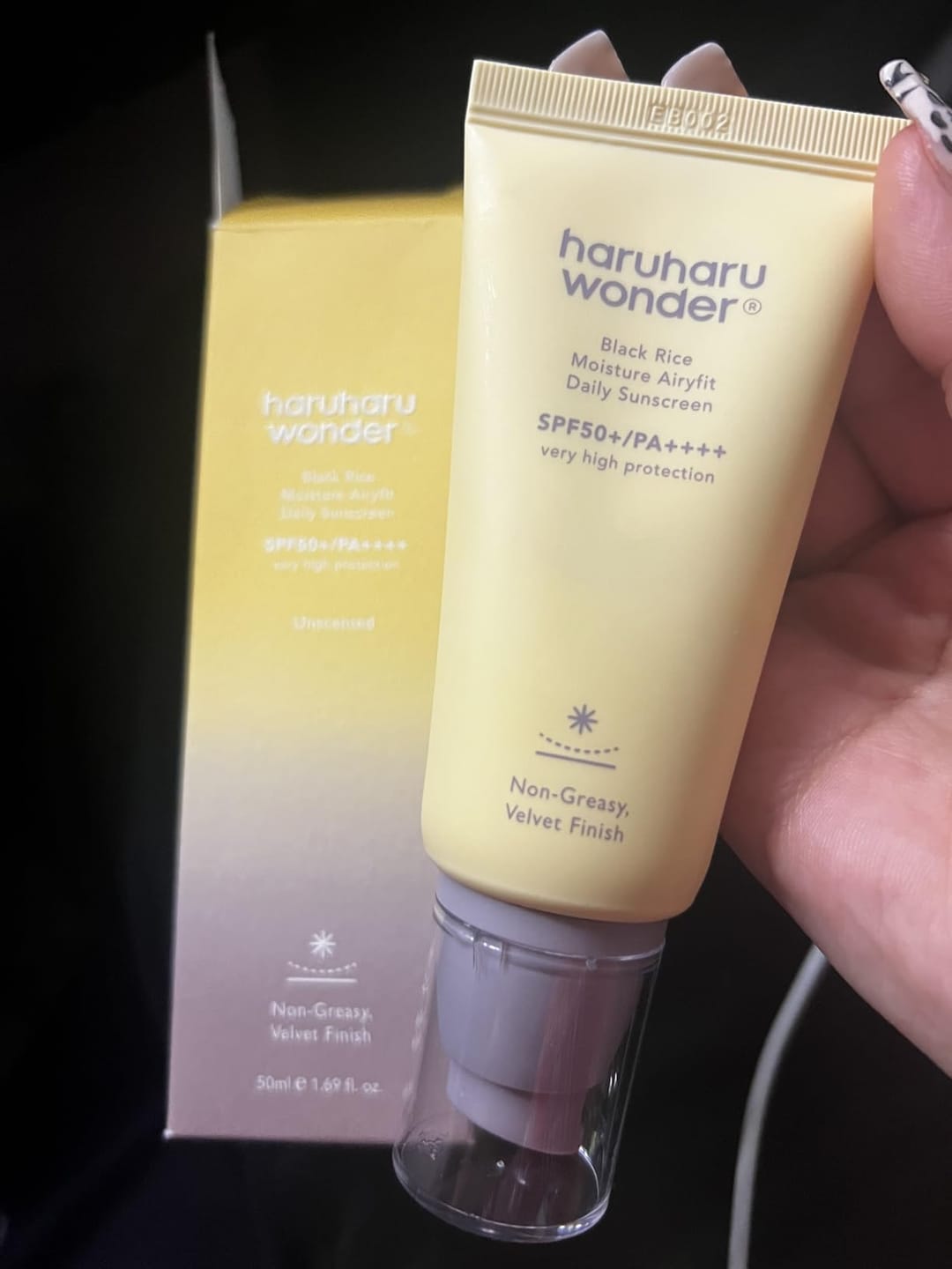 Customer photo review of BLACK RICE moisture airyfit daily sunscreen SPF50+ PA++++