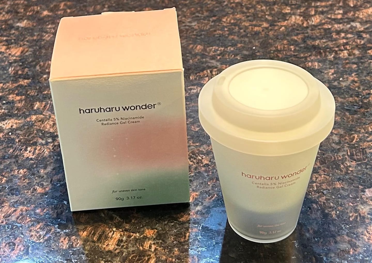 Customer photo review of CENTELLA 5% niacinamide radiance gel cream