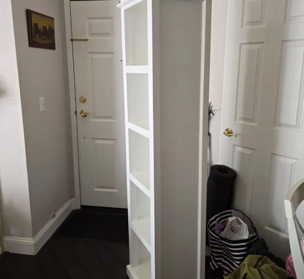 Customer photo review of Halifax Thin Line Bookcase - White