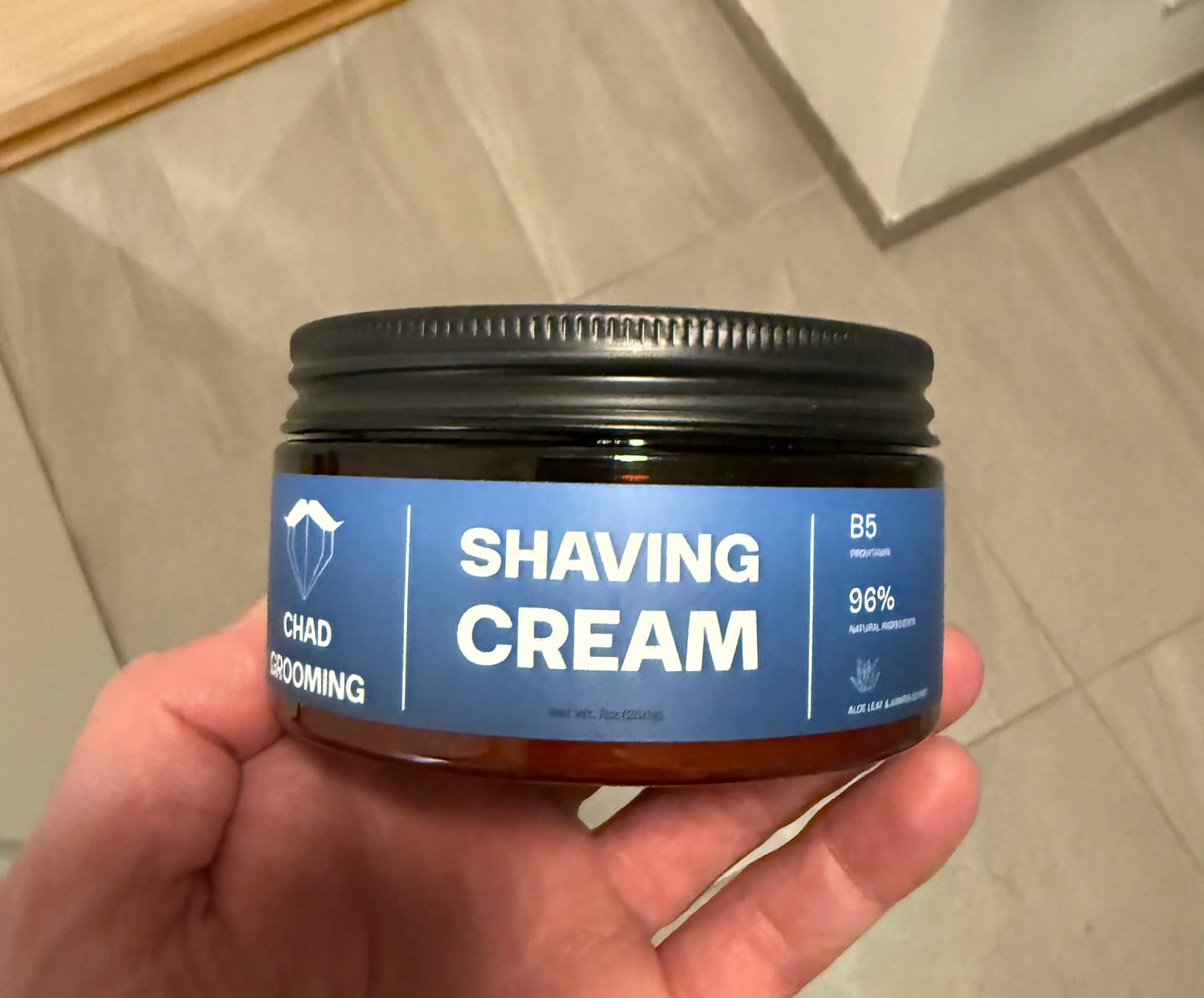 Customer photo review of Shaving Cream (Sandalwood & Bergamot)