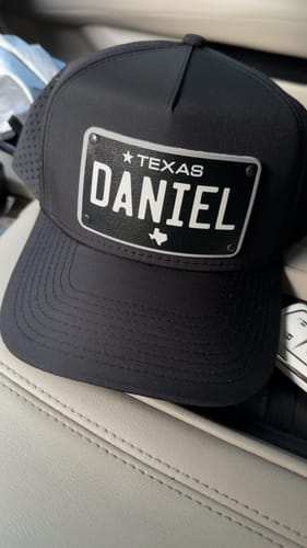 Customer photo review of Texas Black Plate Hat