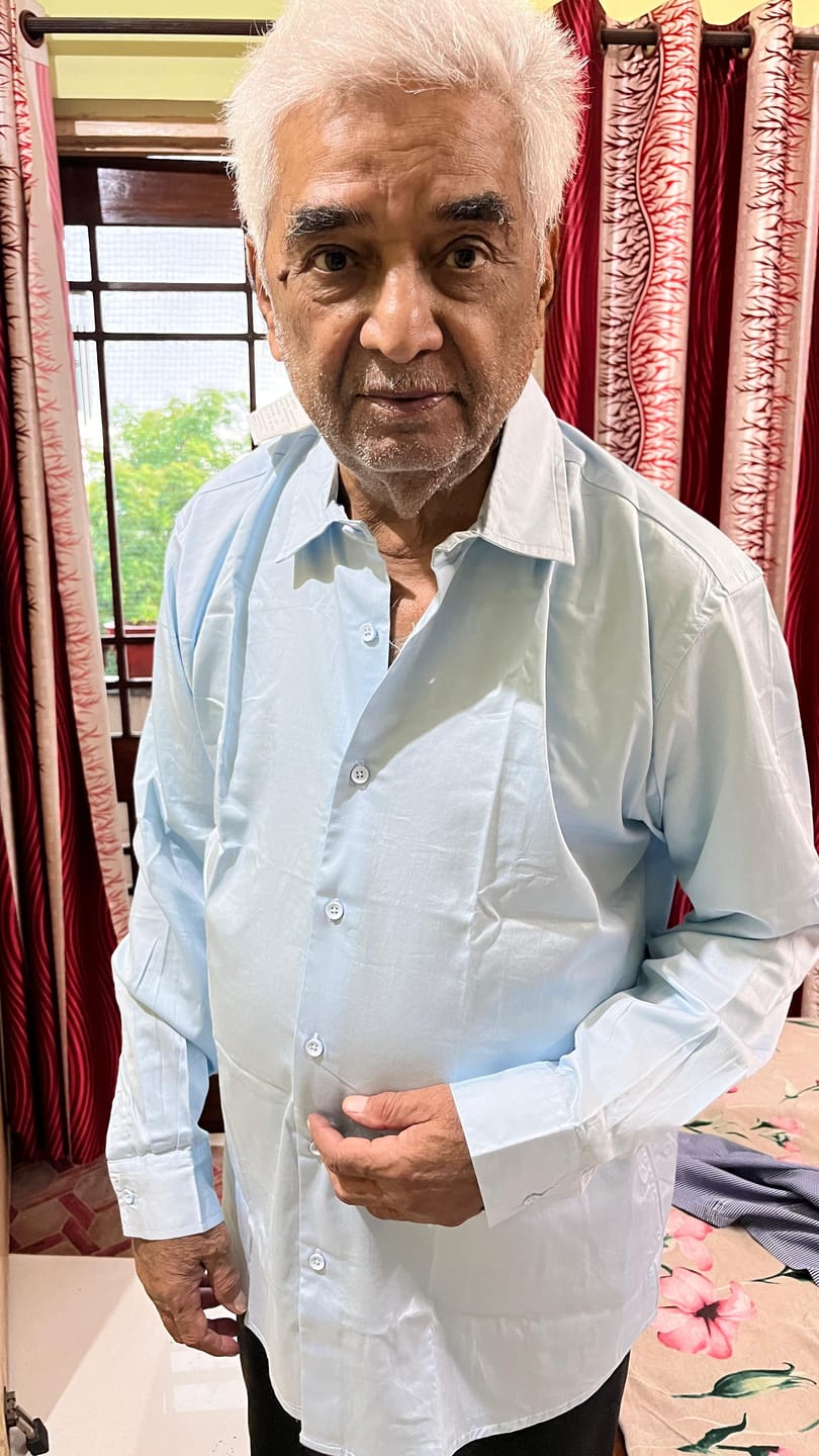 Customer photo review of Men Light Blue Formal Shirt