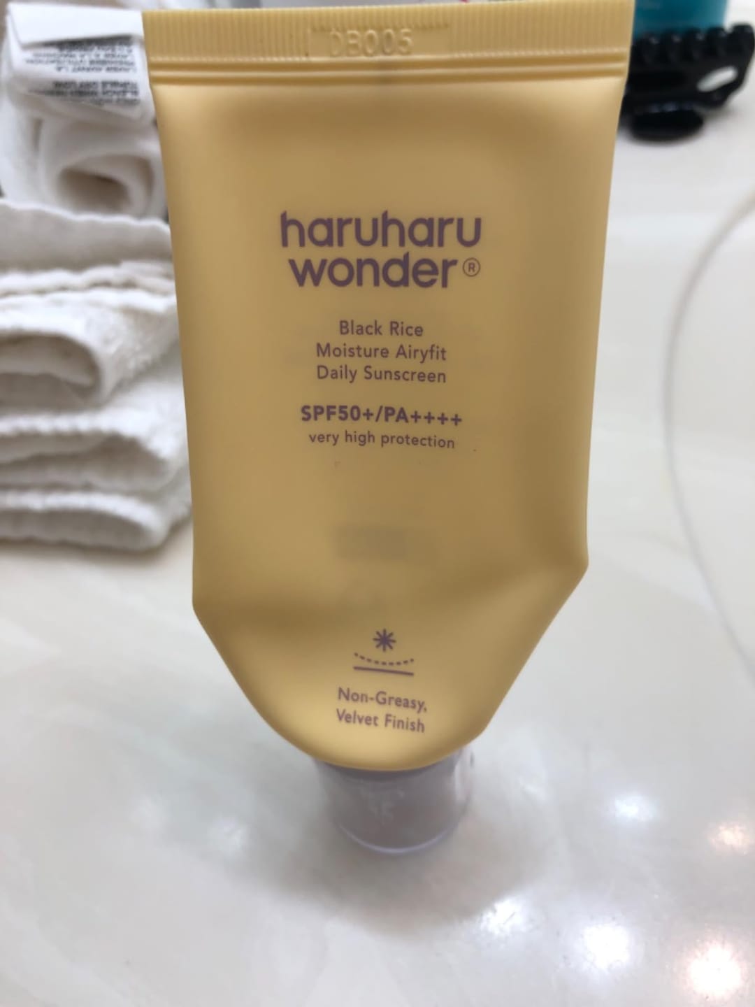 Customer photo review of BLACK RICE moisture airyfit daily sunscreen SPF50+ PA++++