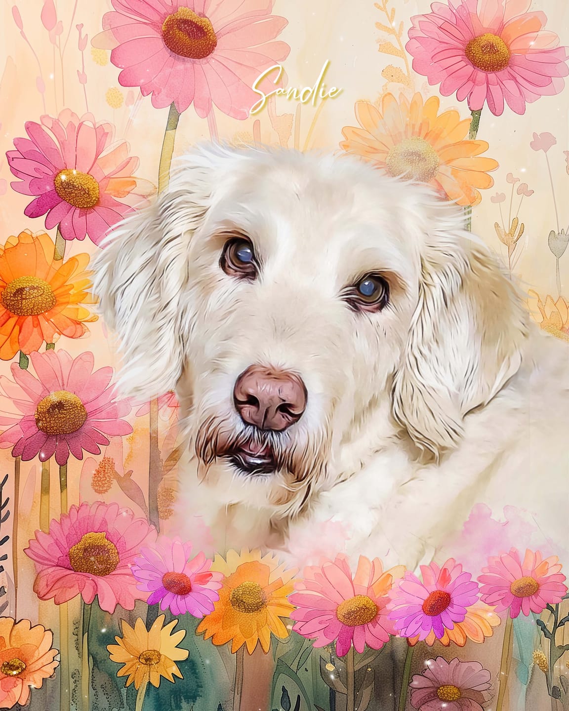 Customer photo review of Custom Watercolor Pet Portrait – BlossomTails