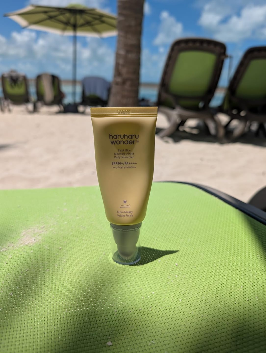 Customer photo review of BLACK RICE moisture airyfit daily sunscreen SPF50+ PA++++