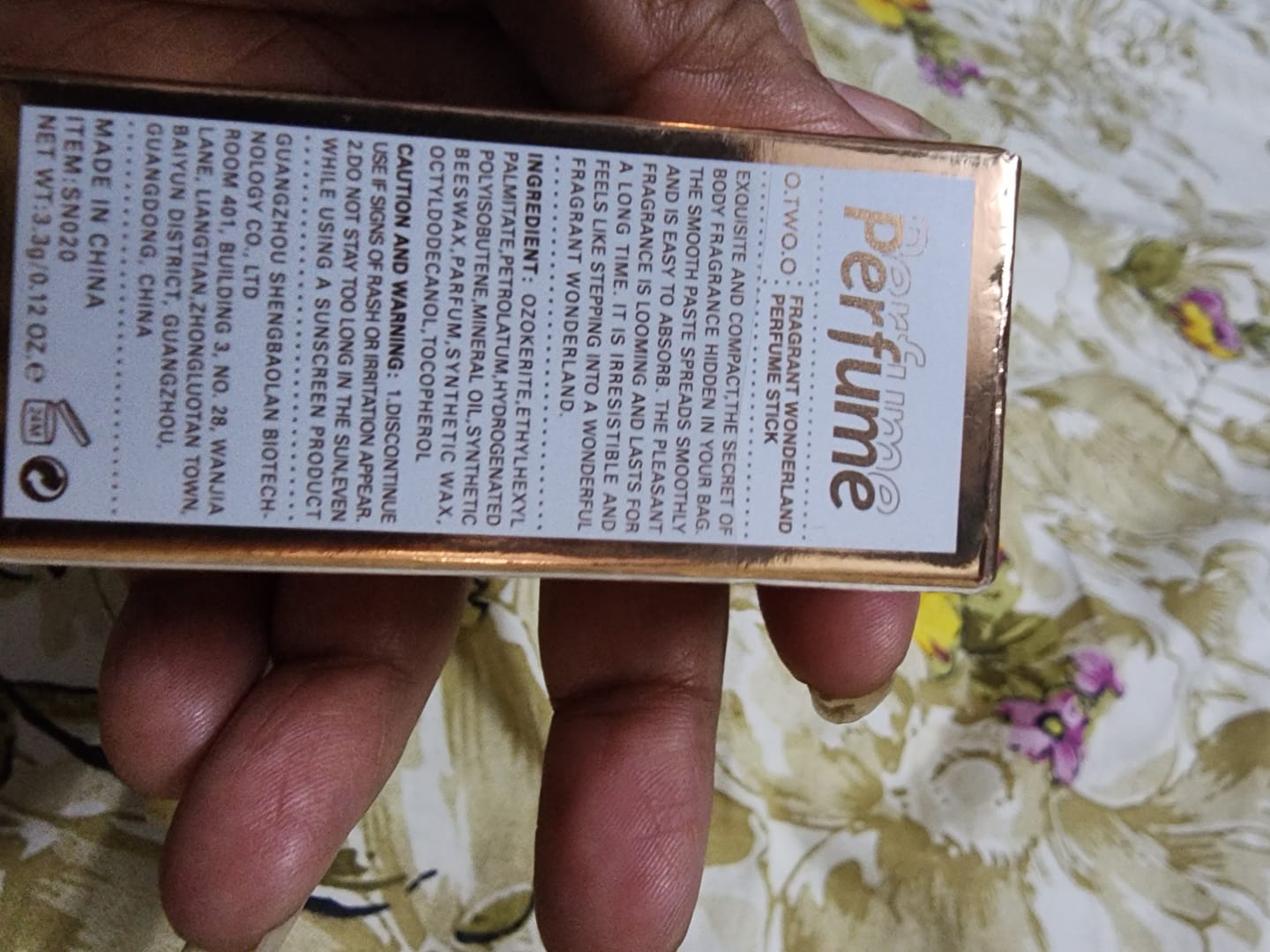Customer photo review of O.TWO.O PERFUME STICK