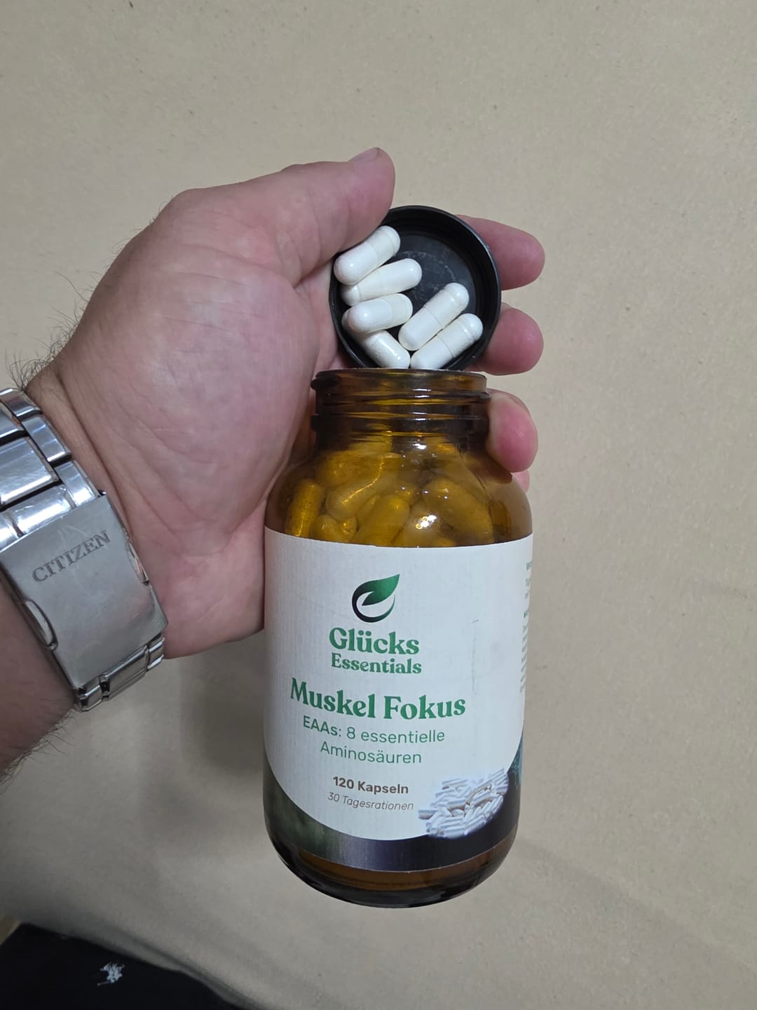 Customer photo review of Muskel Fokus - EAAs essentielle Aminosäuren - 120 Stück
