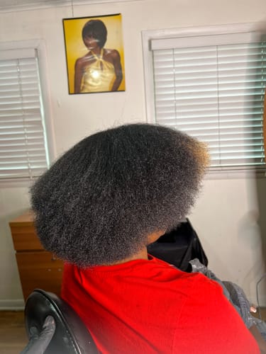 Customer photo review of Hair Transformation Bundle- Moisturizes, Detangles, Drastically softens and Grows! 3 Sizes