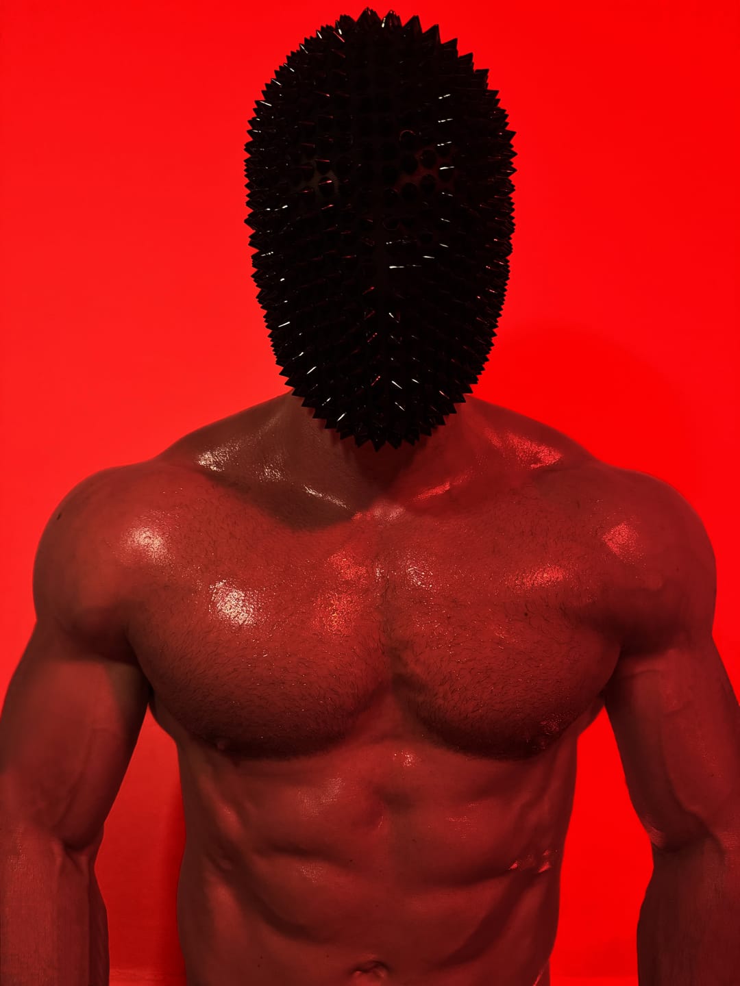 Customer photo review of Nightclub Rivet Headgear Black Rhinestone Mask GoGo Dance Wear Party Dress Bar Ds Performance Hair