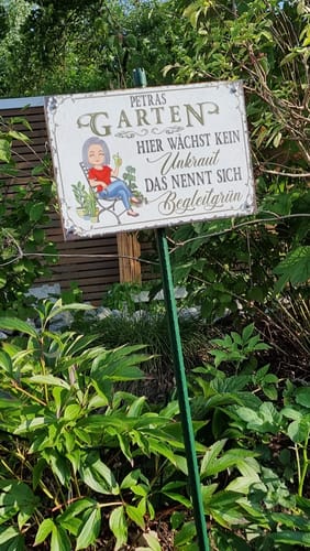 Customer photo review of Personalisiertes Gartenschild mit Namen Anpassbar