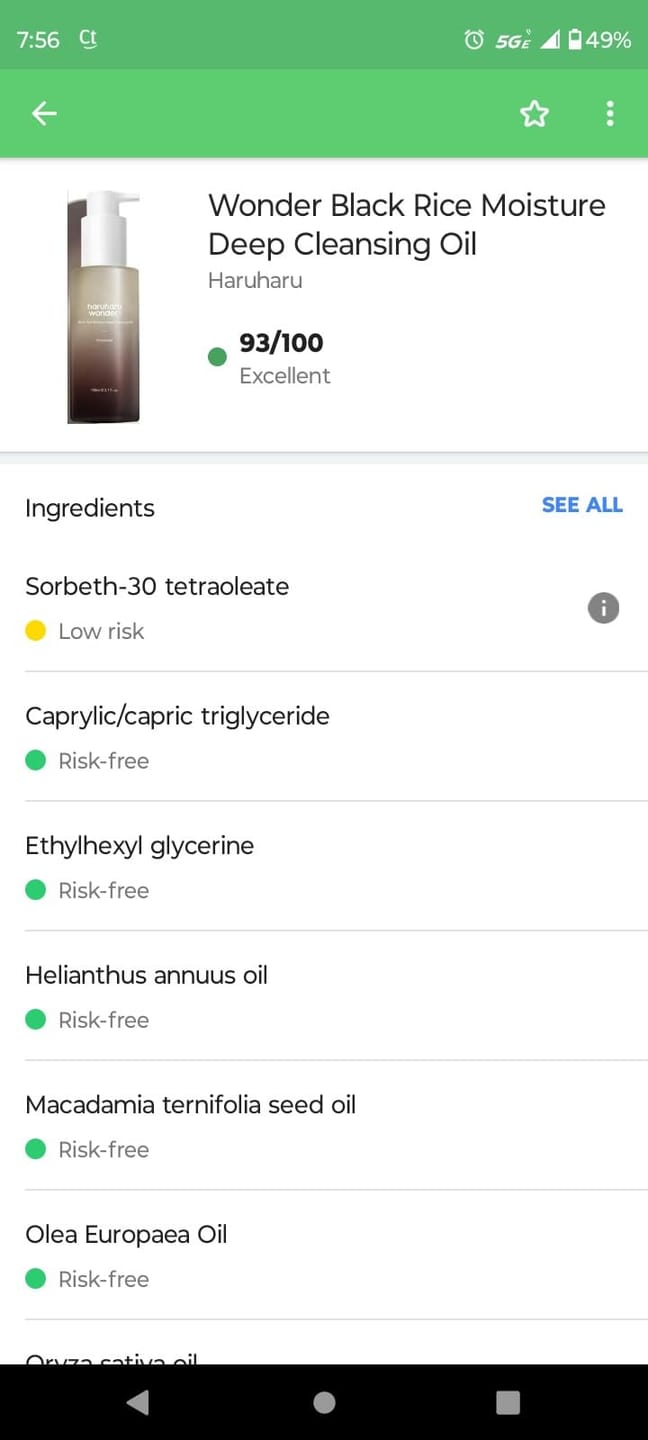 Customer photo review of BLACK RICE moisture cleansing oil