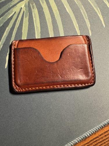 Customer photo review of No.54 | 'Chestnut' Minimalist Leather Wallet